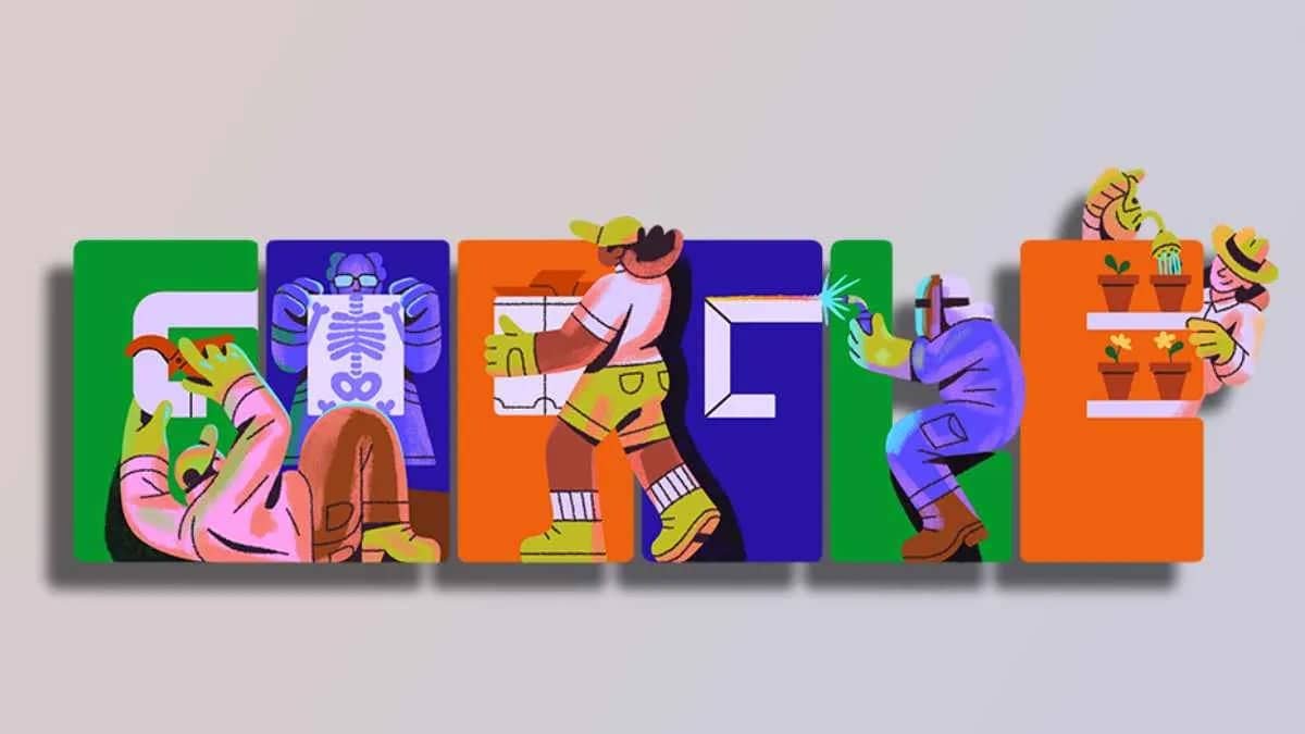 শ্রমিক দিবসে গুগলের হোমপেজে বিশেষ নকশায় সম্মান জানানো হলো শ্রমজীবীদের